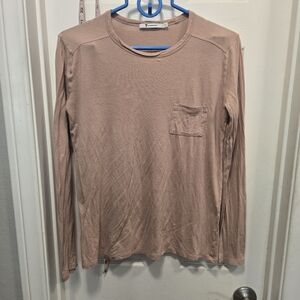 T By Alexander Wang Tan Long Sleeve Men's Shirt Size S
